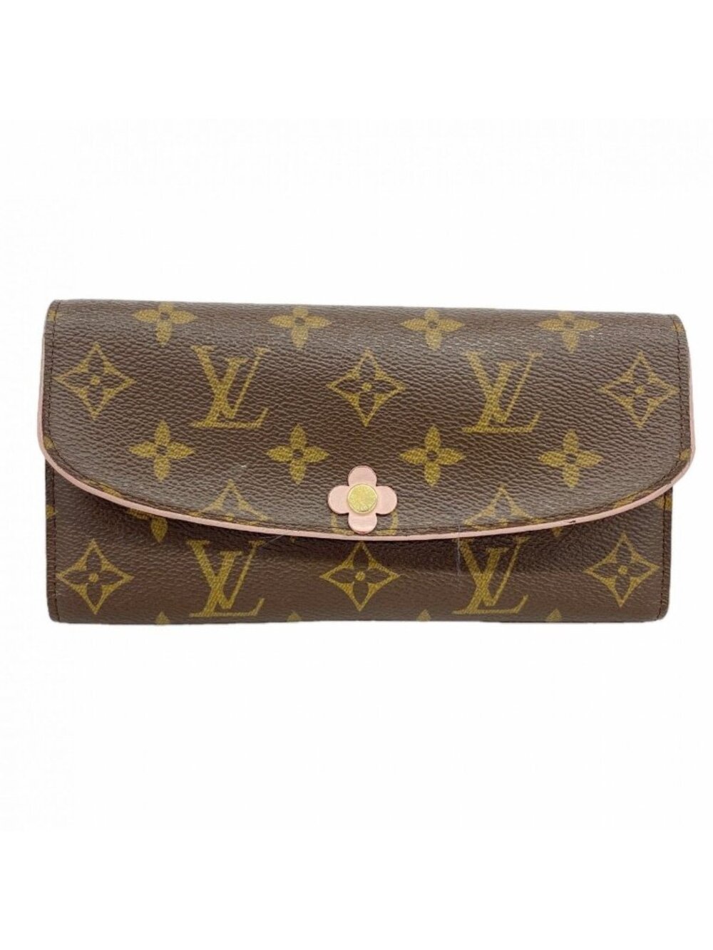 Louis Vuitton Wallet Monogram Portefeuille Emily Flower Charm Hot Pink Cles